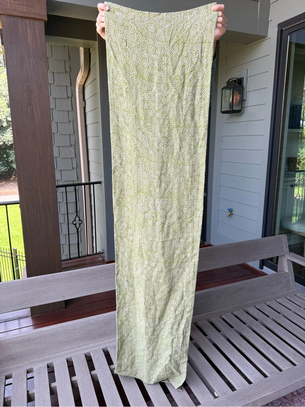 New🌟Terrain-Wisteria Dot Linen Runner-Green